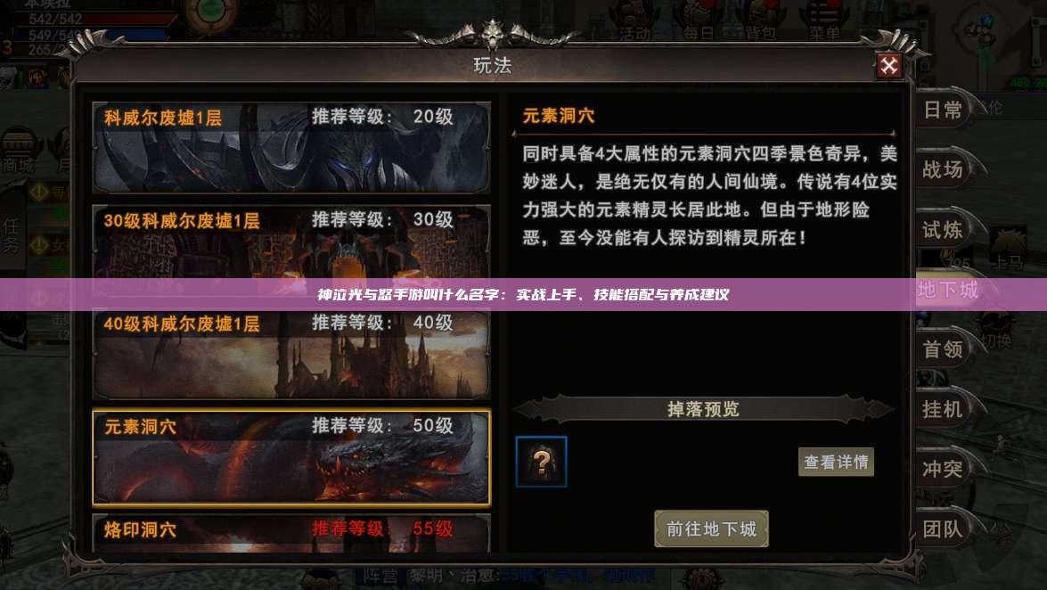 神泣纷争手游叫什么名字:实战上手、技能搭配与养成建议