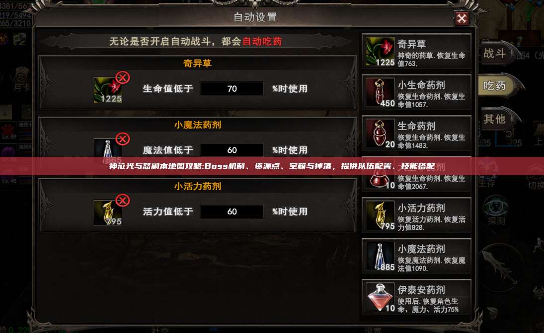 神泣纷争副本地图攻略:Boss机制、资源点、宝箱与掉落，提供队伍配置、技能搭配